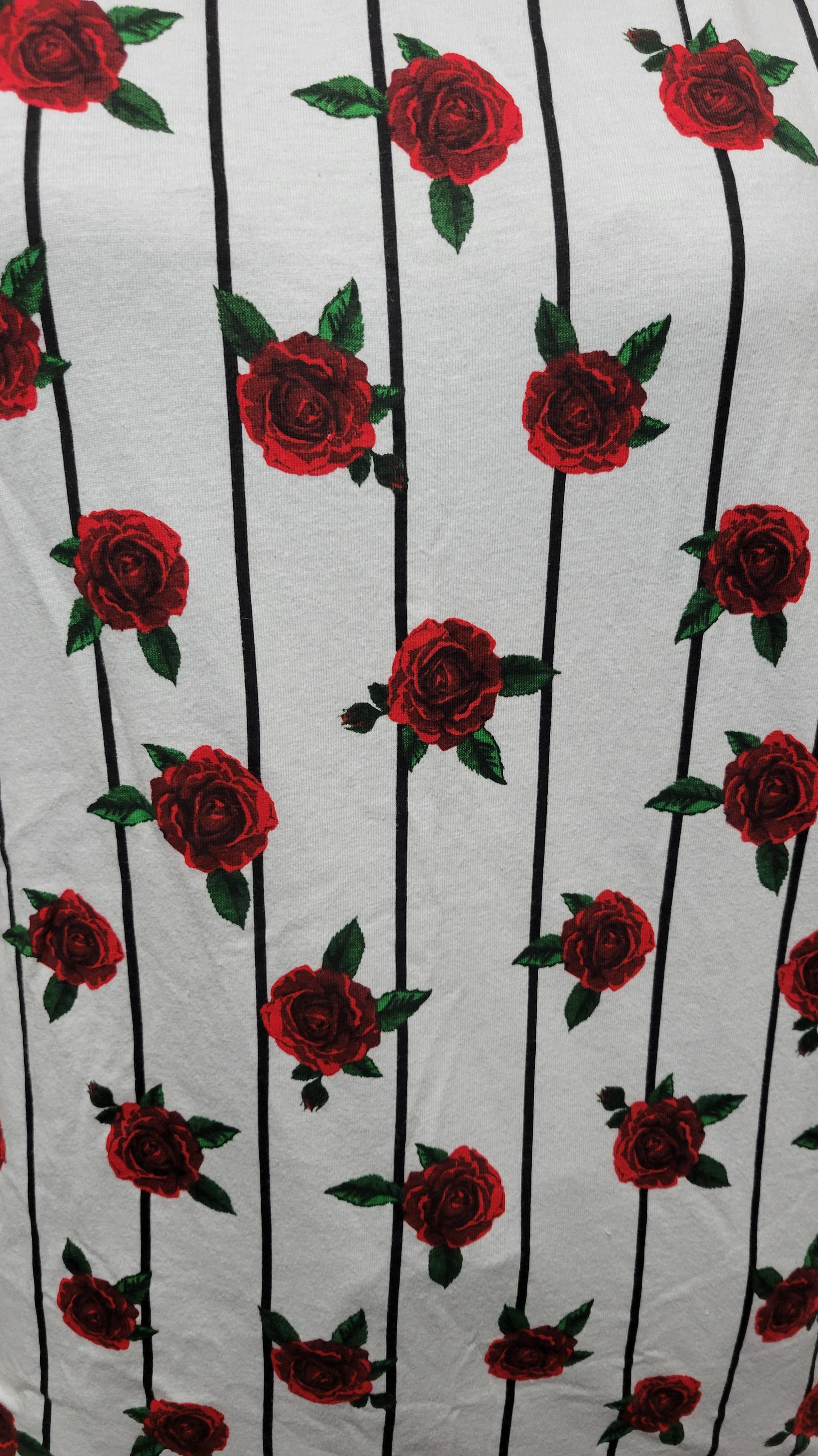 Men's Rose Print Tank Top - MEDIUM