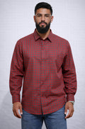 Classic Red Gingham Oxford Button-Up Shirt | SMALL
