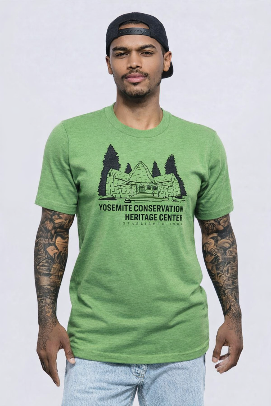 Men's Vintage Green Camping Shirt - MEDIUM