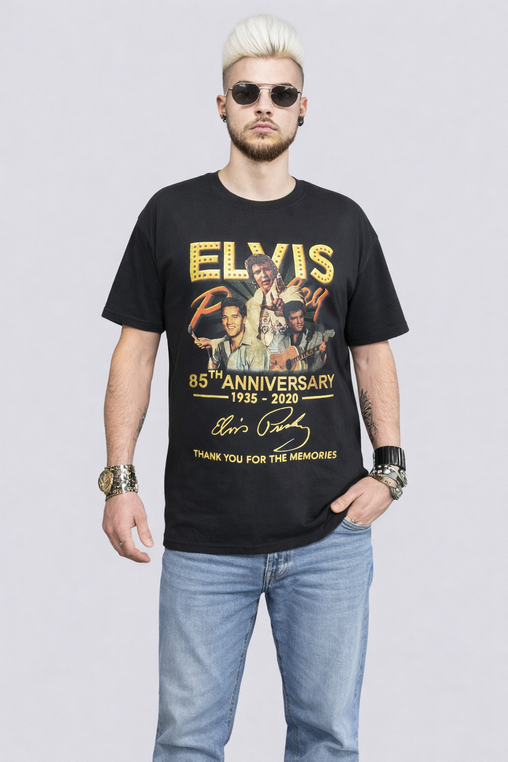 Vintage Elvis Anniversary T-shirt | Retro Elvis Shirt | X-LARGE