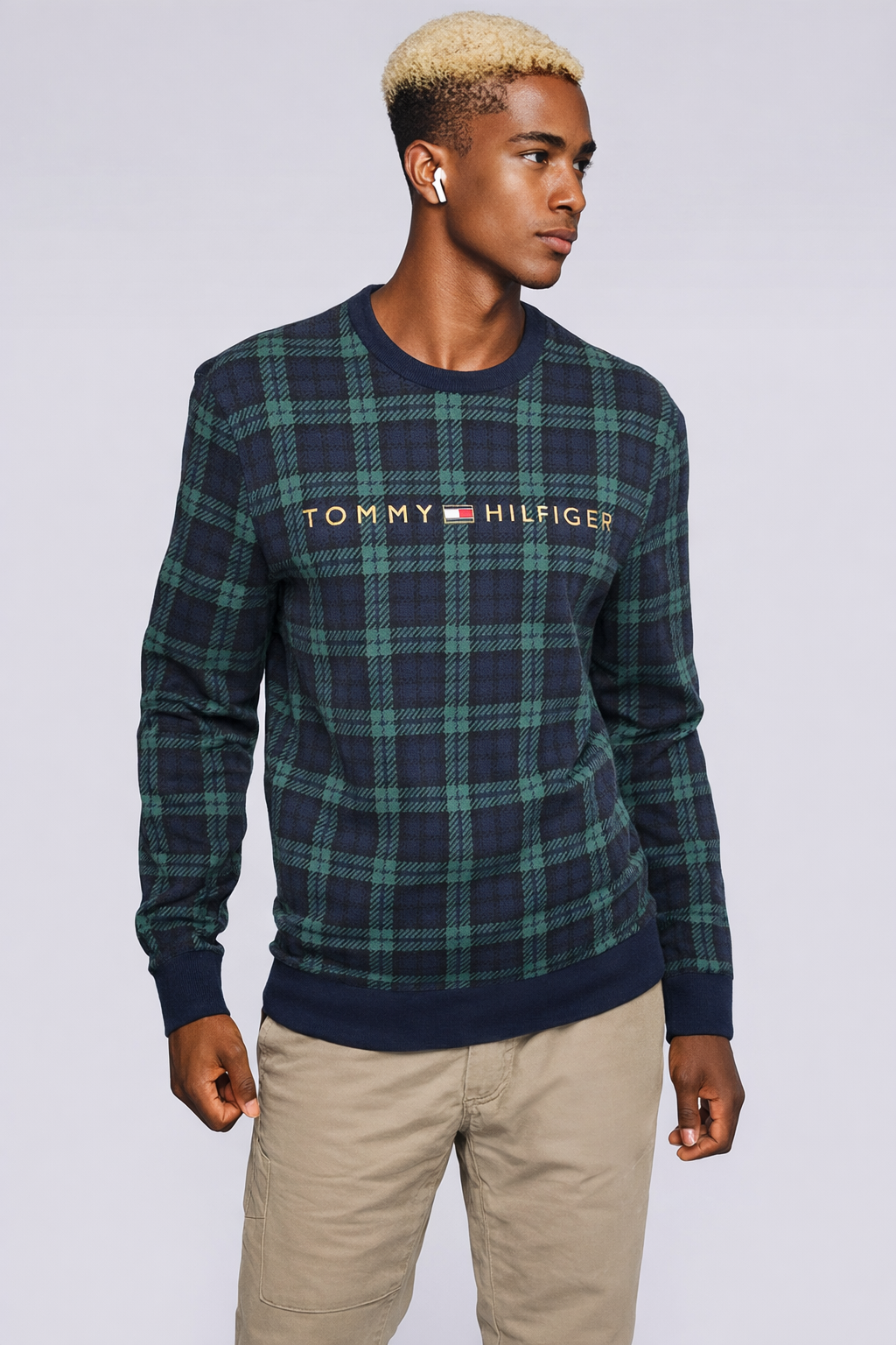 Hunter Green Tommy Hilfiger Plaid Shirt | MEDIUM