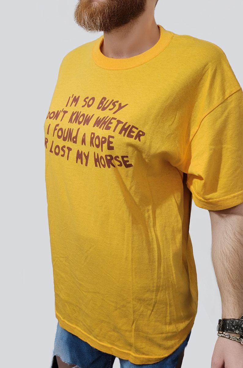 Men's Yellow Graphic Tee - MEDIUM
