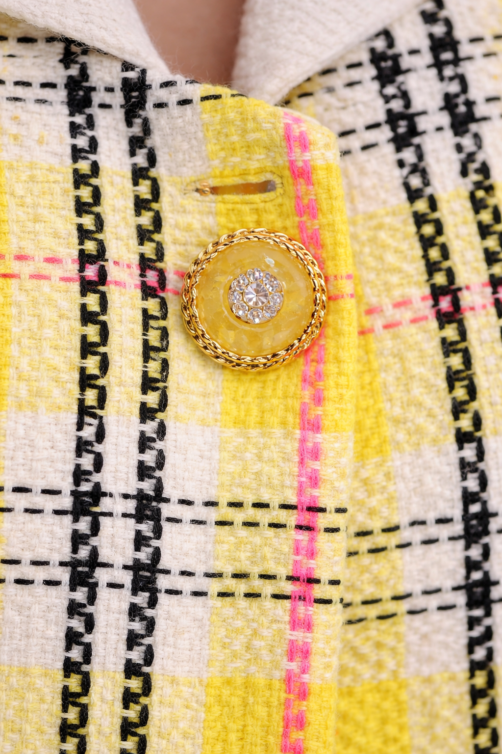 Clueless Inspired Lime Green Plaid Blouse | SMALL