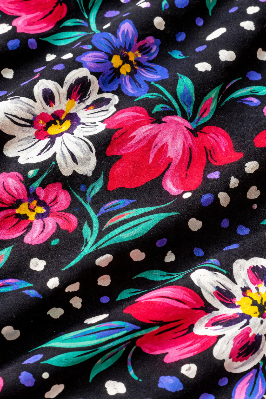 90s Vintage Floral Peplum Dress | Ruffle Waist | SMALL