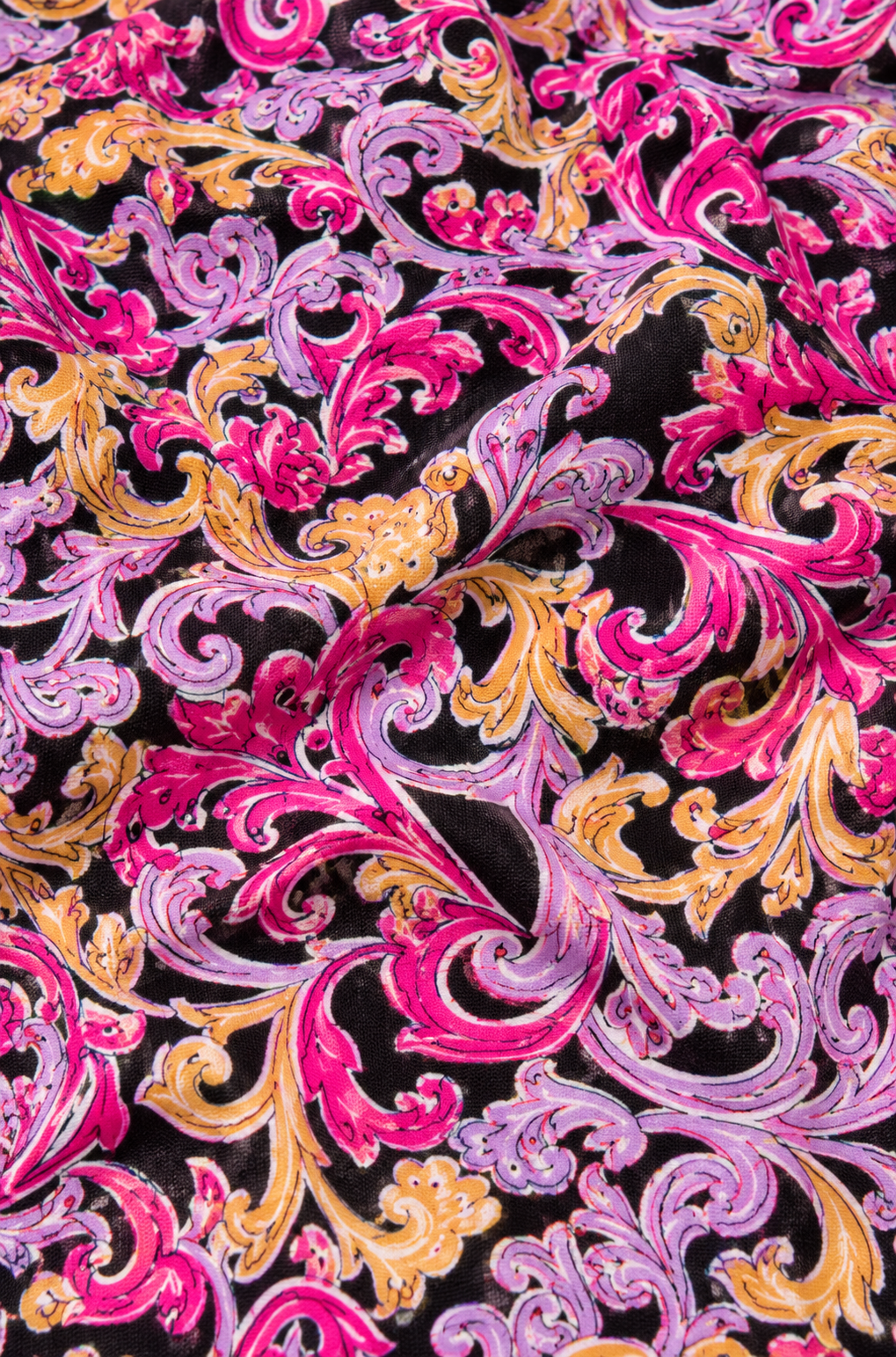 90s Purple Abstract Print Top – SMALL