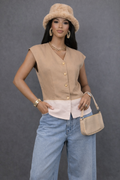 90s Vintage Tan Vest