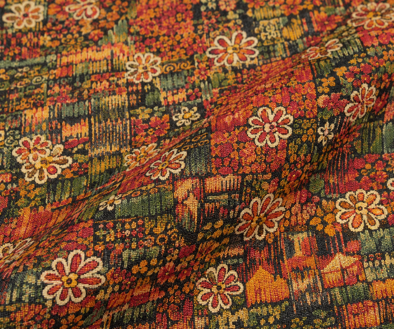 90s Multicolor Floral Print Blouse | SMALL