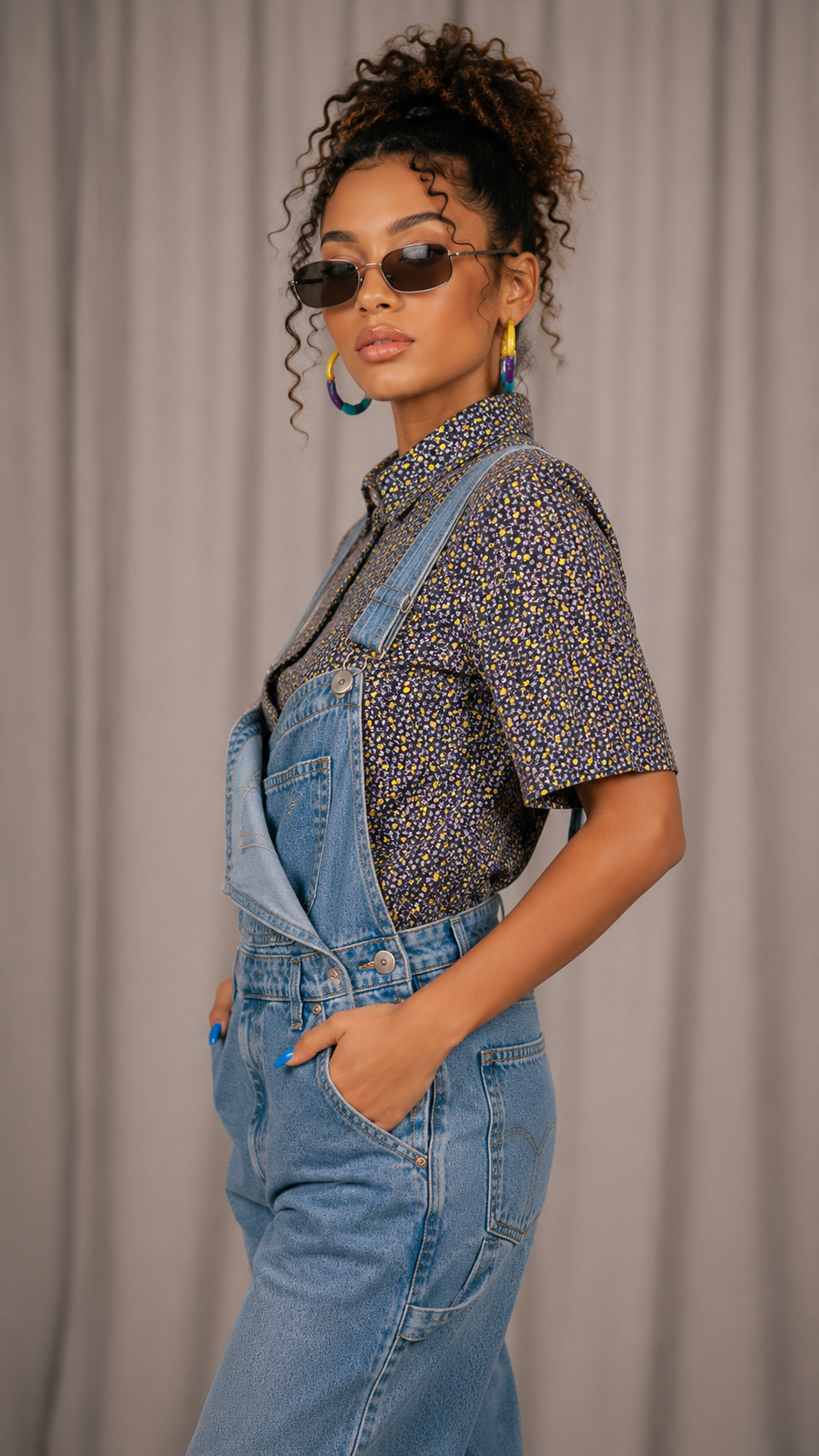 90s memphis print top
