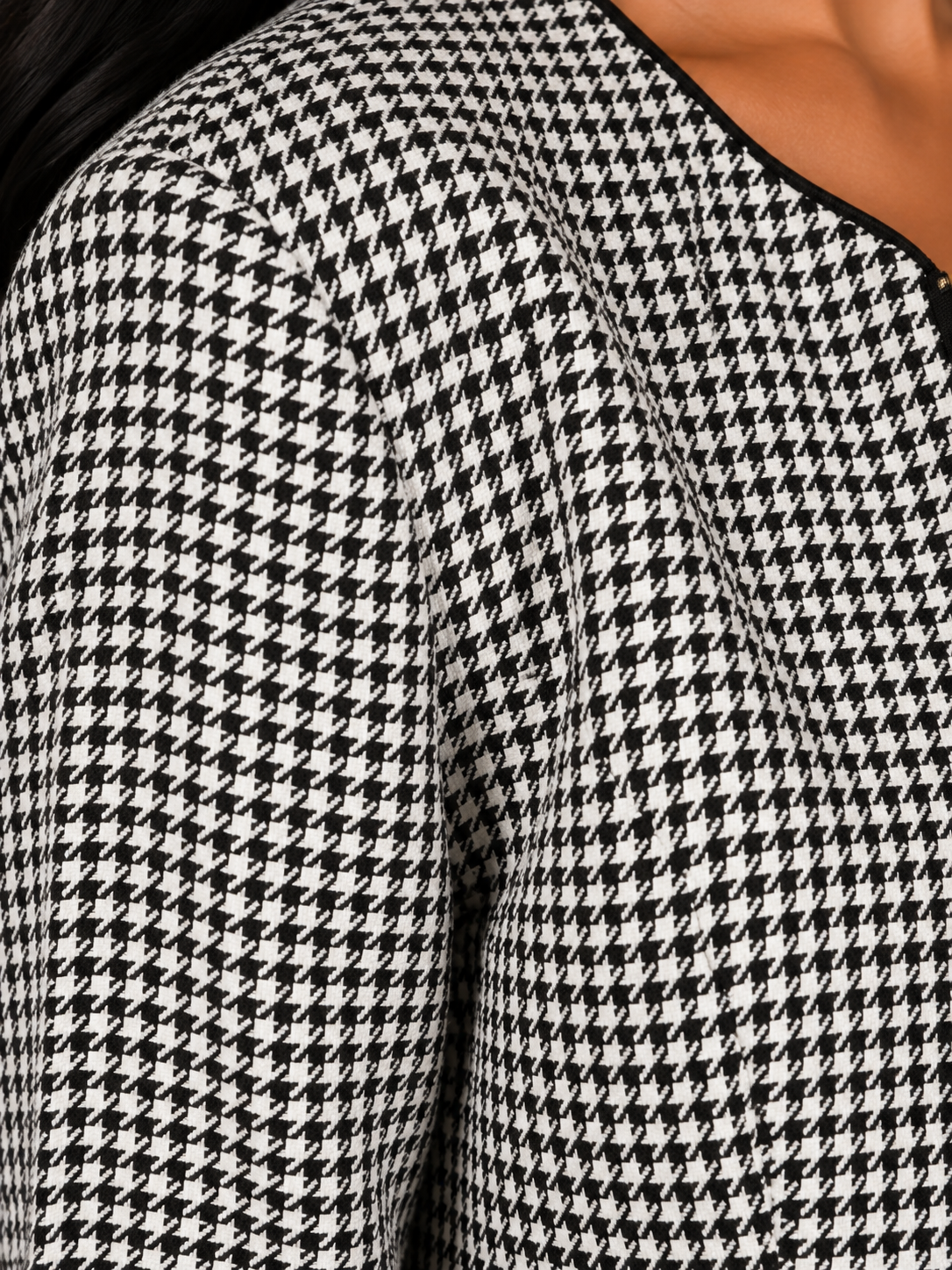 Vintage 90s Houndstooth Jacket - MEDIUM