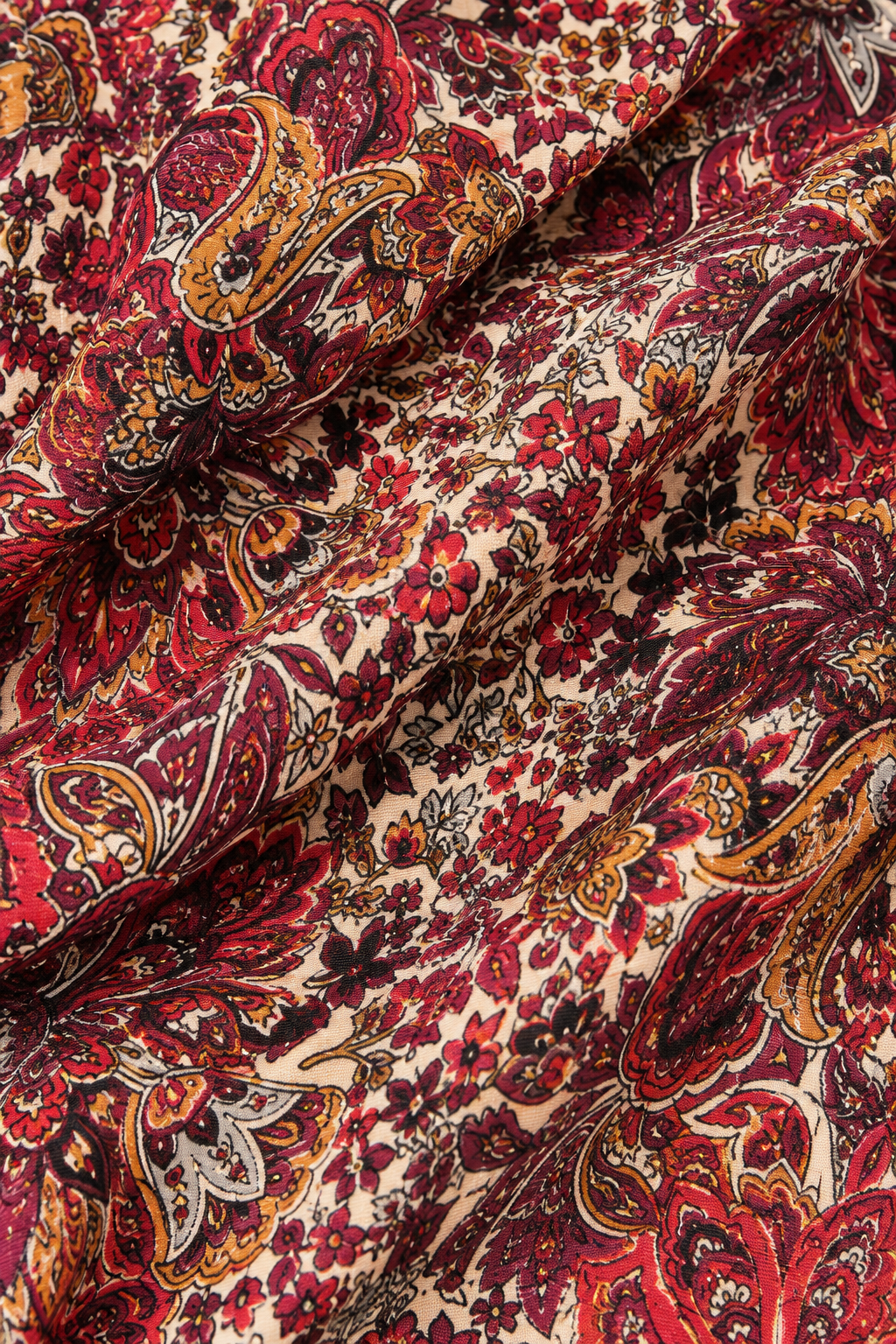 90s Burgundy Paisley Blouse – Medium