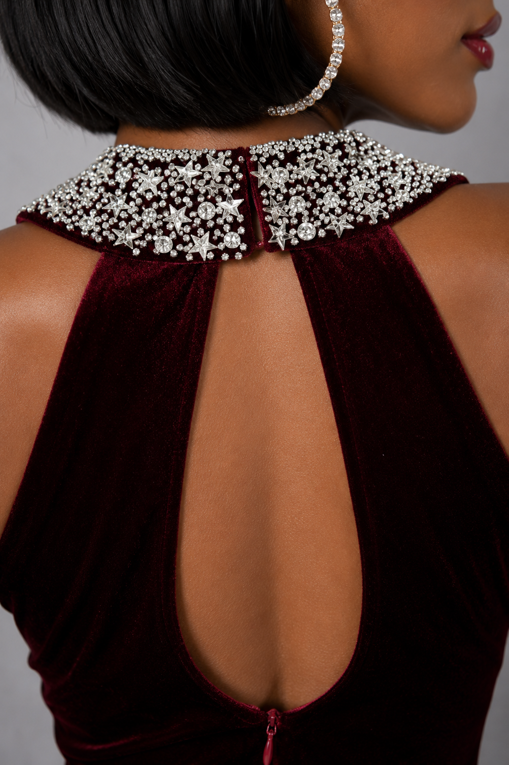velvet evening gown