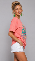90s Cactus Graphic Tee | Succulent Print T-Shirt | Retro Vintage Top | MEDIUM