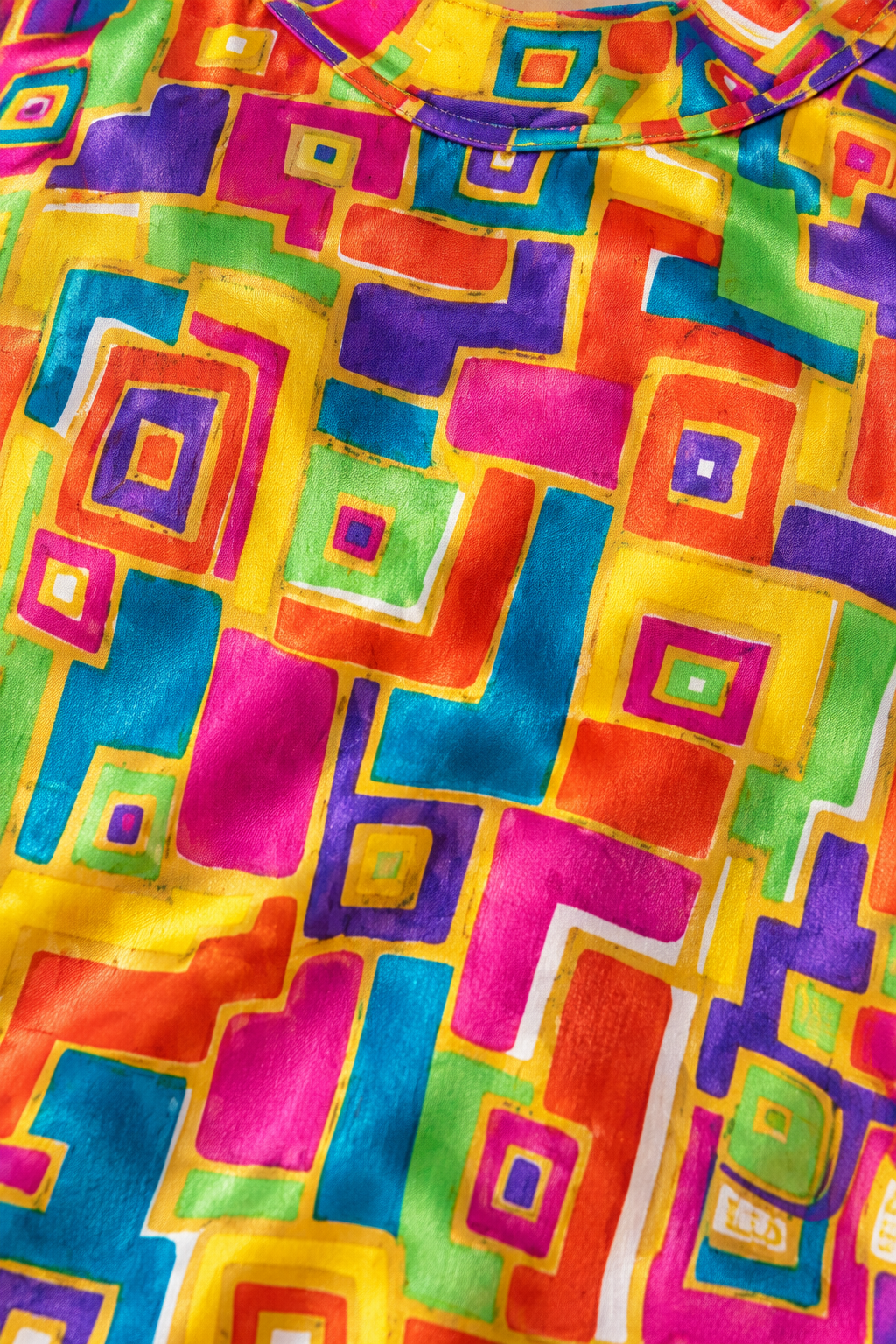 90s Colorful Geometric Print Tank – Large