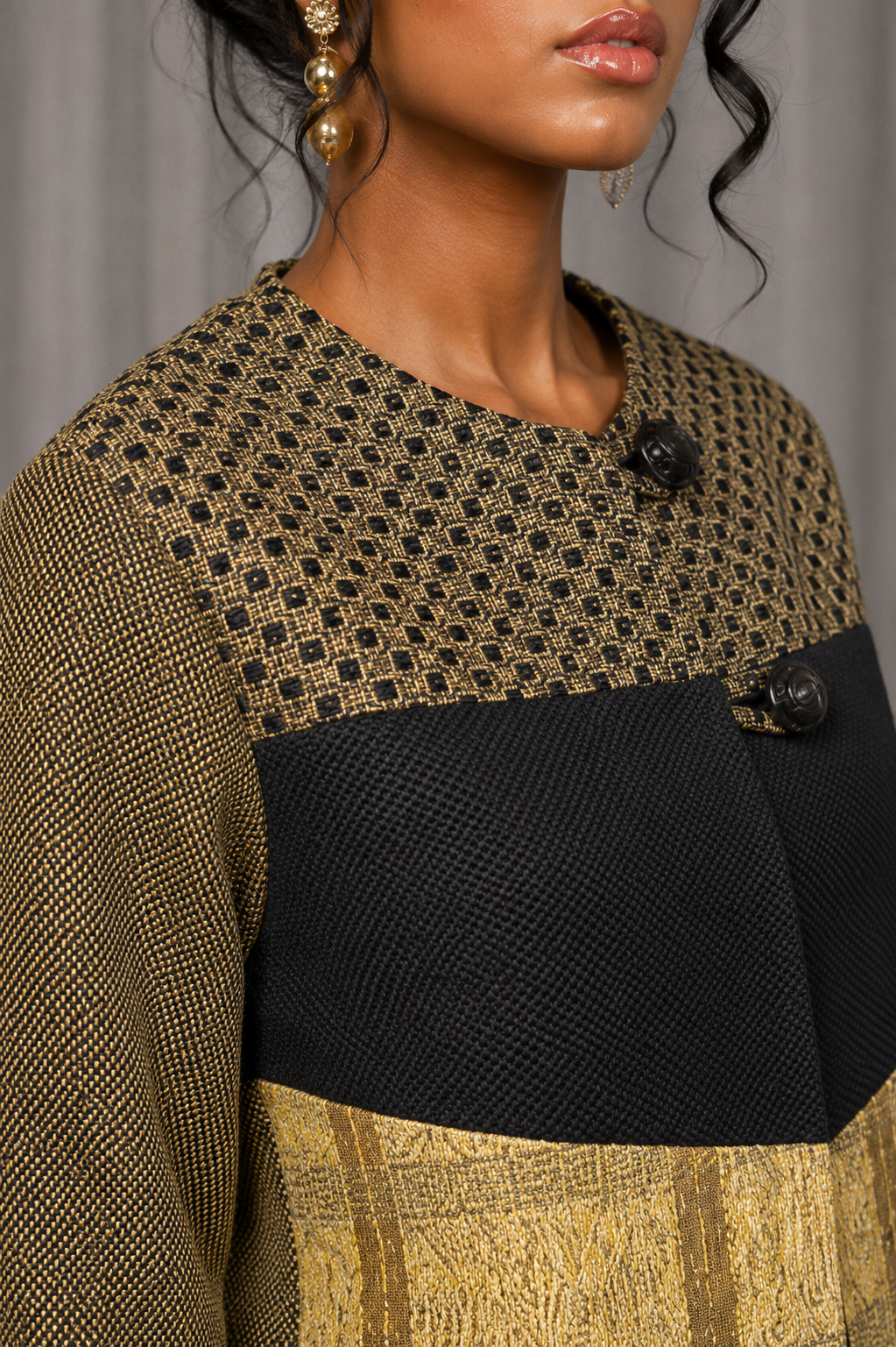 gold textured jacket