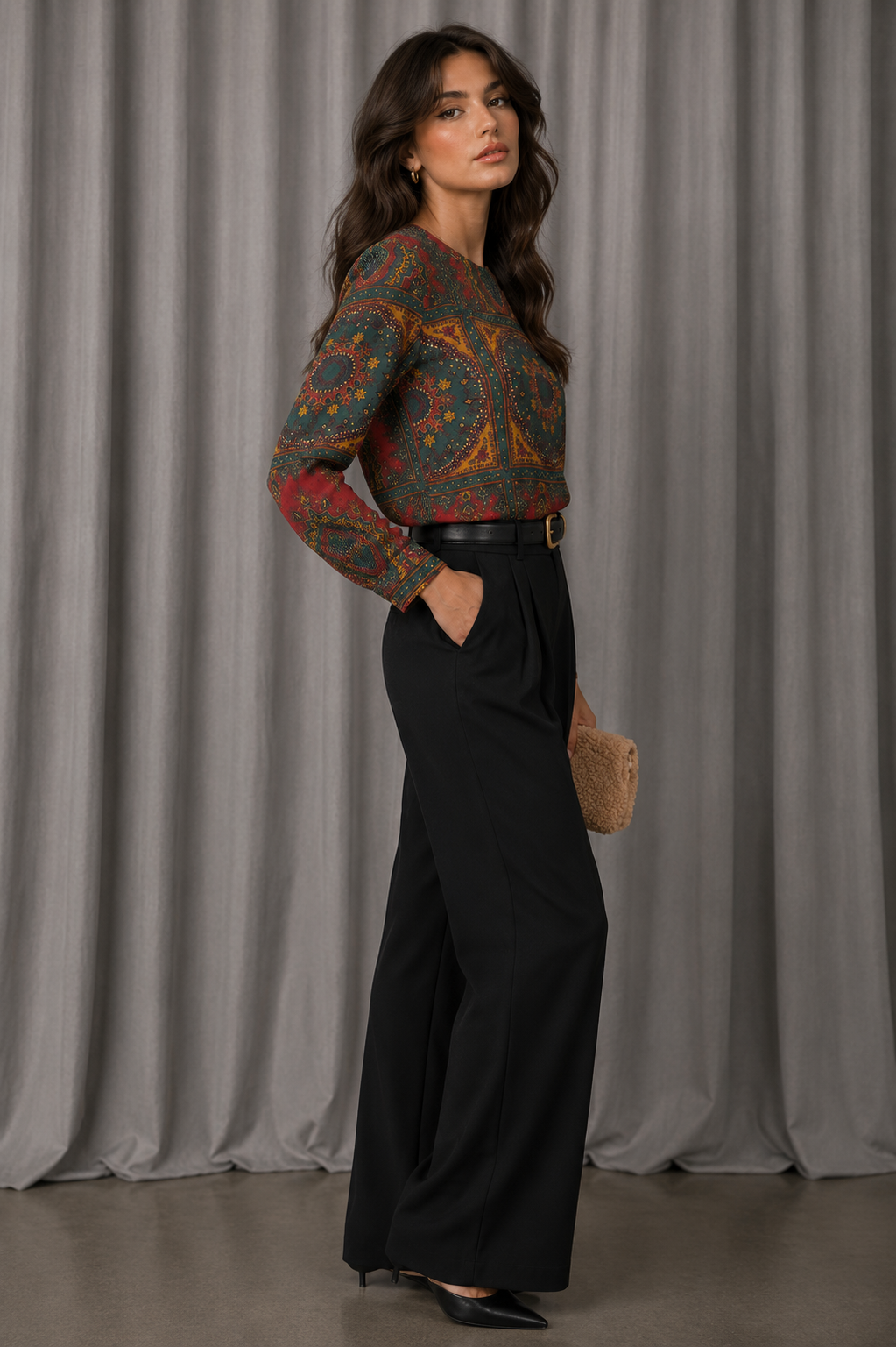Paisley print blouse