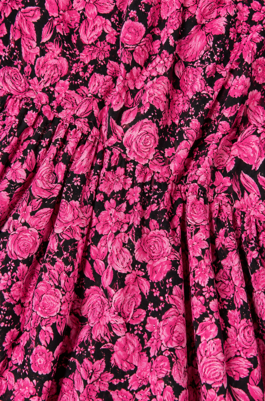 90s Vintage Pink Floral Midi Dress | Medium