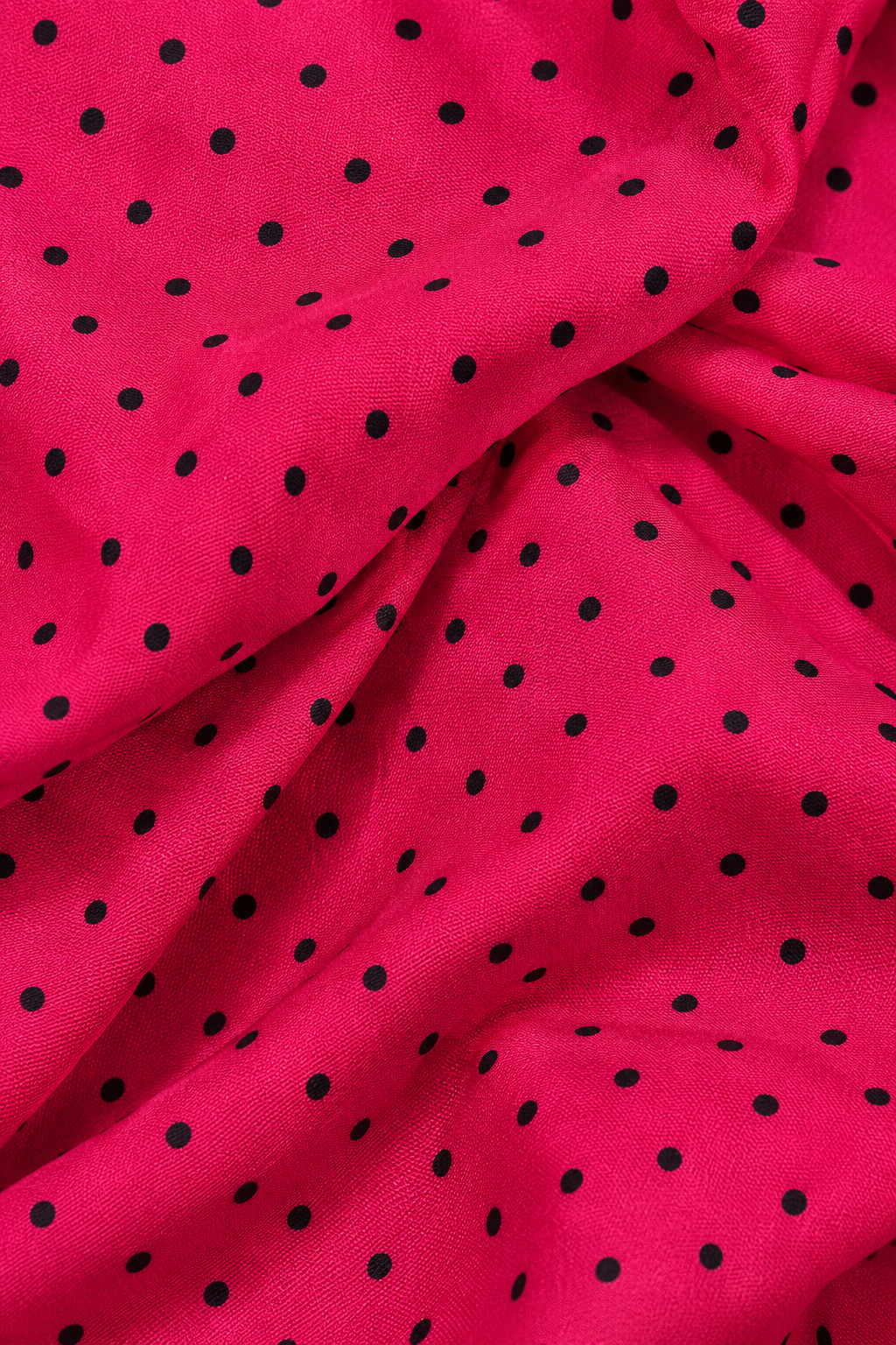 90s Hot Pink Polka Dot Dress – Large