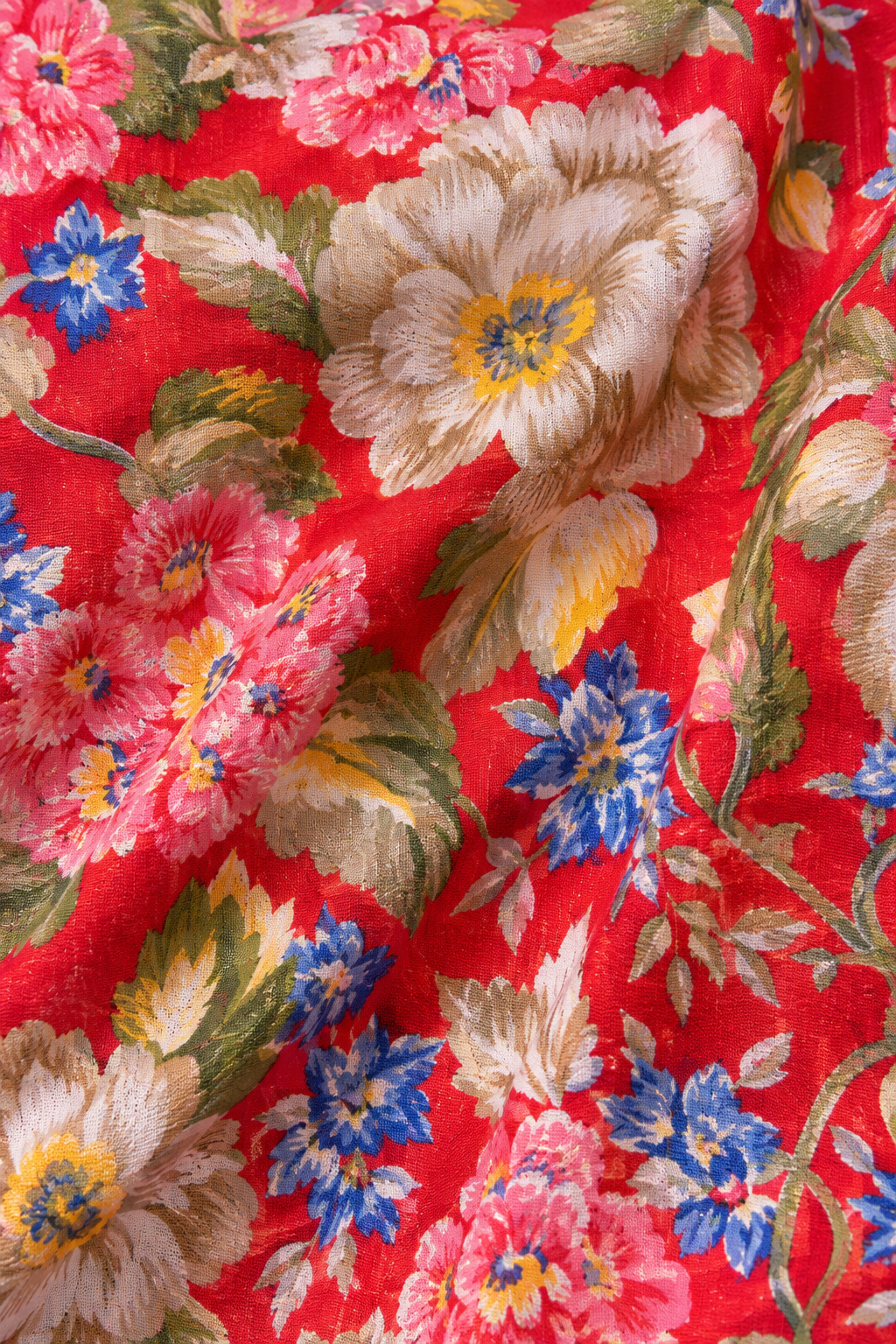 90s Red Floral Hawaiian Shirt – Medium