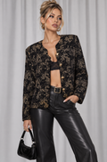 Vintage 90s Sparkly Velvet Jacket - X-LARGE