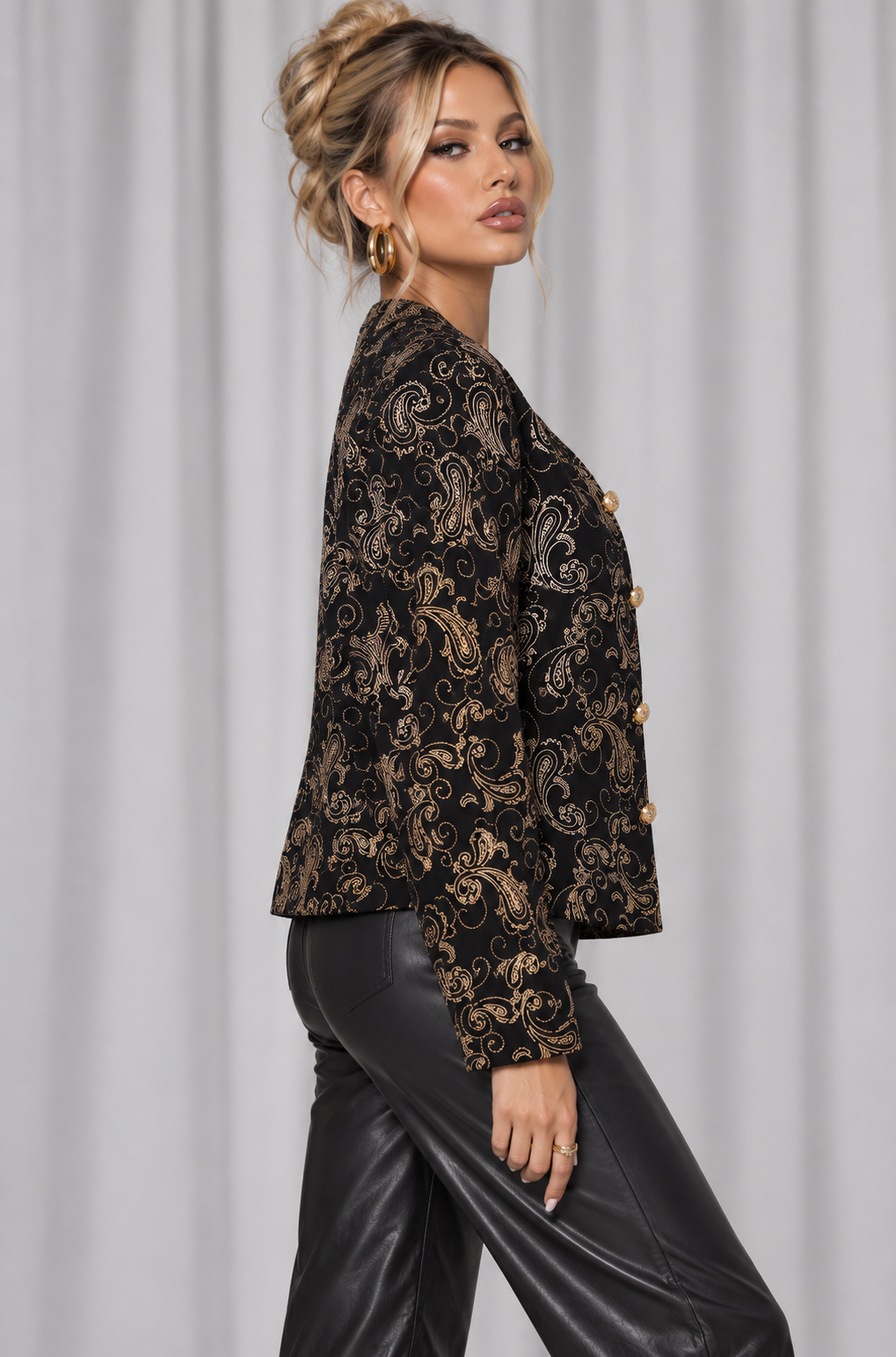 Vintage 90s Sparkly Velvet Jacket - X-LARGE