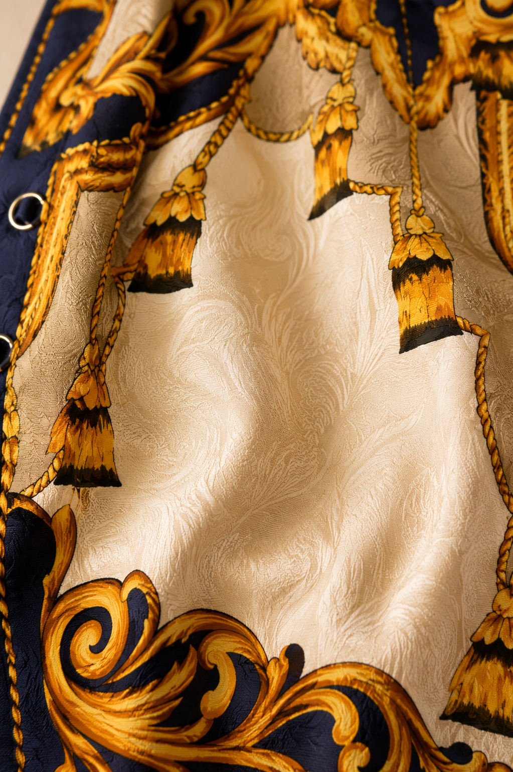 Vintage 90s Silk Baroque Jacket - SMALL