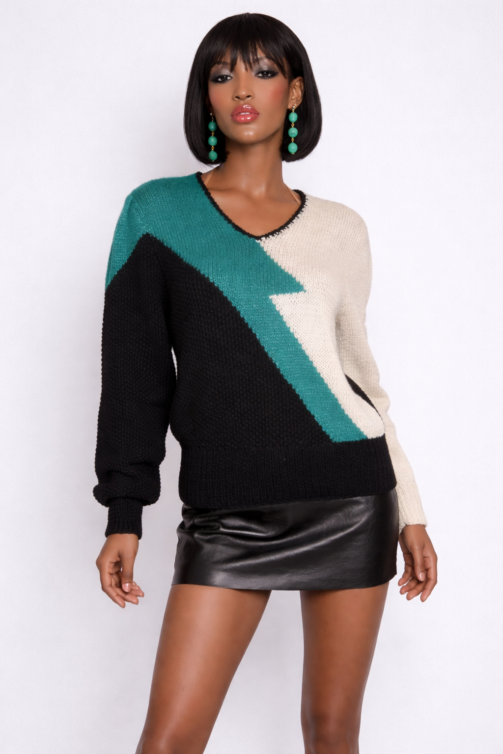 90s green sweater