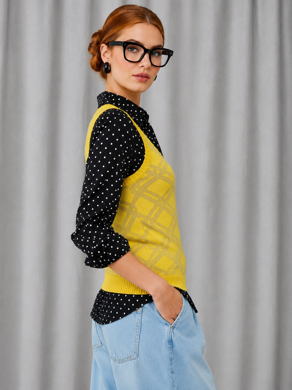 Yellow Gold Cashmere Sweater Vest | XS