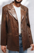 Vintage 90s Chocolate Brown Wilsons Leather Jacket | LARGE