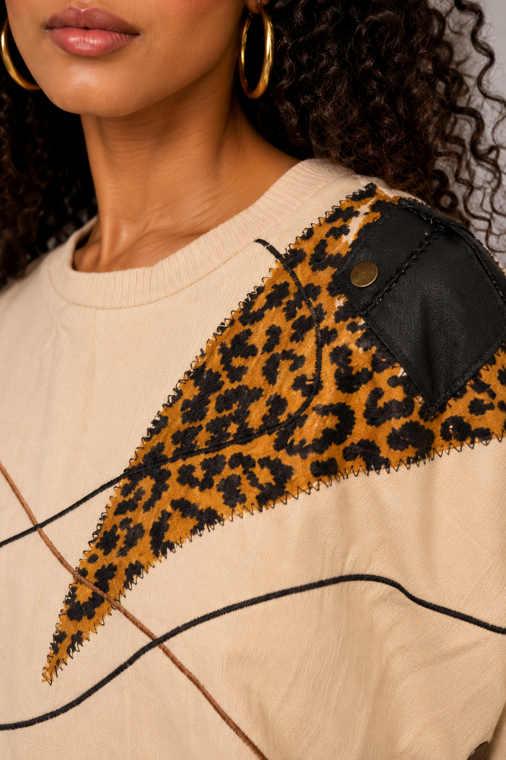 90s leopard print top