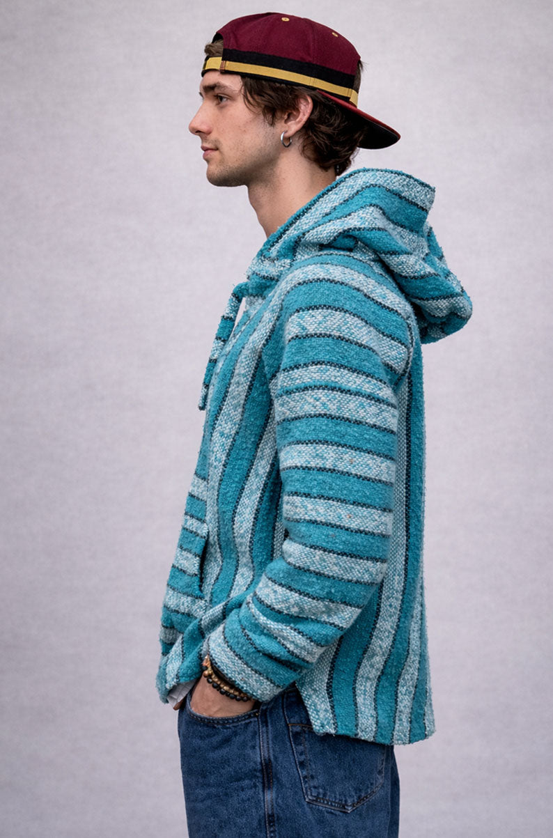 Vintage Baja Stripe Pullover Hoodie | Fits S-M