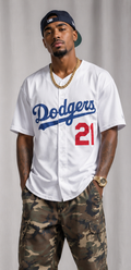 Los Angeles Dodgers #21 Walker Buehler White Blue MLB Baseball Jersey XL
